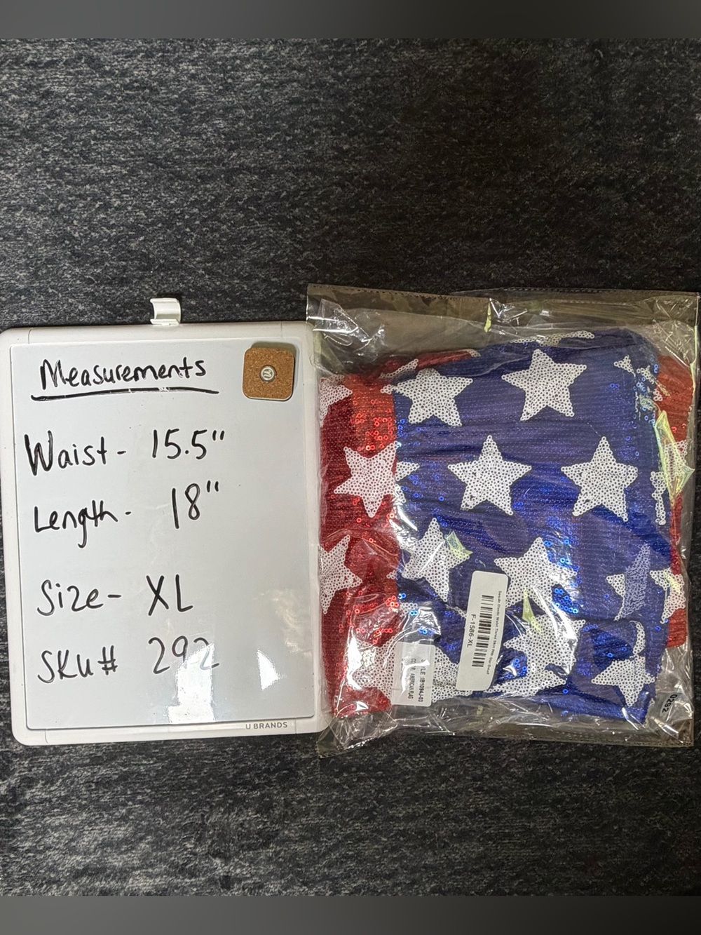 ✨ New with Tags (NWT) BiBi Sequin American Flag Tiered Skirt in Size XL. - Picture 9 of 10
